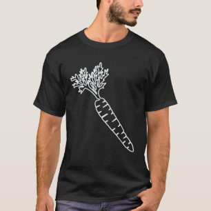 CARROT LINE Vegetables Healthy Food Yummy Vegan T-Shirt