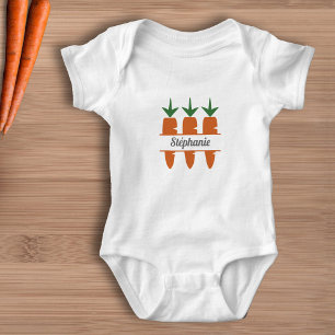 Carrot Monogram Baby Bodysuit