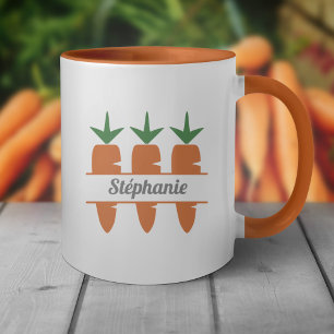 Carrot Monogram Mug