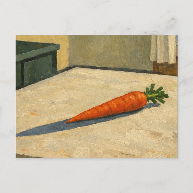 Carrot on a Table Art Postcard (Front)