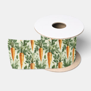 Carrot Pattern Spring Garden Satin Ribbon