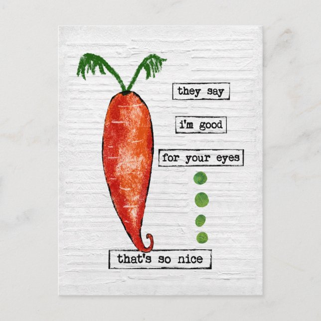 Carrot Postcard - Funny Vegetable - So Nice (Front)
