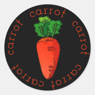 Carrot Rounds Classic Round Sticker