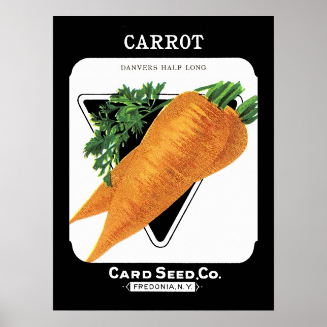 Carrot Seed Packet Label Poster (Front)