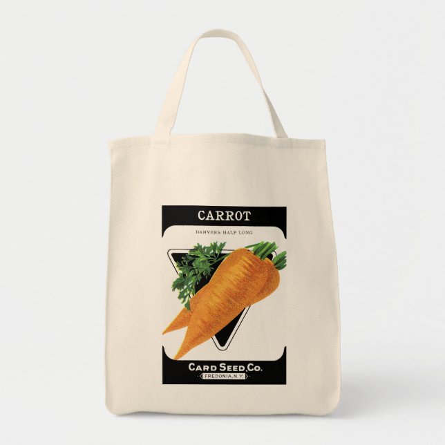 Carrot Seed Packet Label Tote Bag (Front)