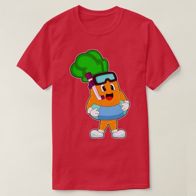 Carrot Swimming Lifebuoy  T-Shirt (Design Front)