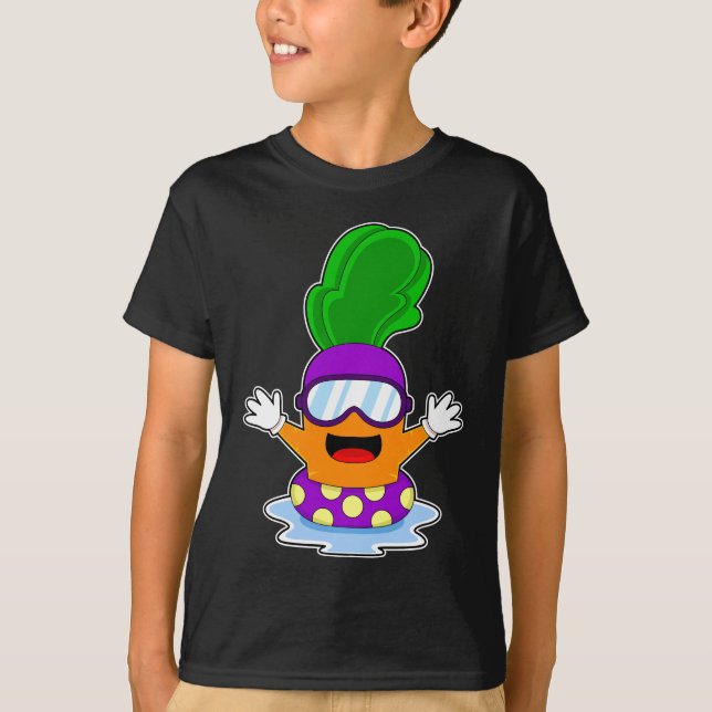 Carrot Swimming Swimming goggles T-Shirt (Front)