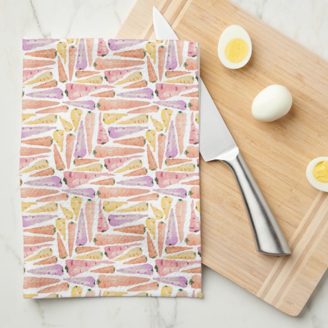 Carrot Tea Towl Towel (Quarter Fold)
