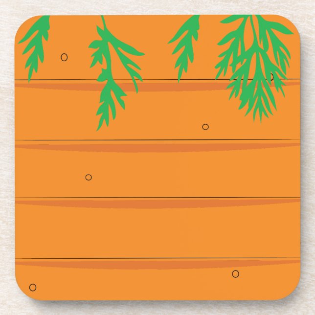 Carrot Vegetable Funny Food Coaster (Front)