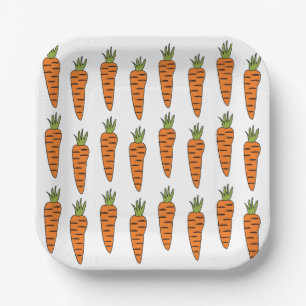 Carrot Vegetable Healthy Food Party Paper Plate