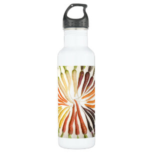 Carrot Vegetables Colourful Rainbow Pattern Garden 710 Ml Water Bottle