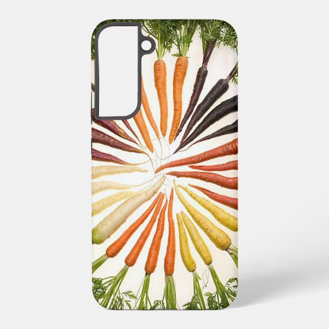 Carrot Vegetables Colourful Rainbow Pattern Garden Samsung Galaxy S22+ Case (Back)