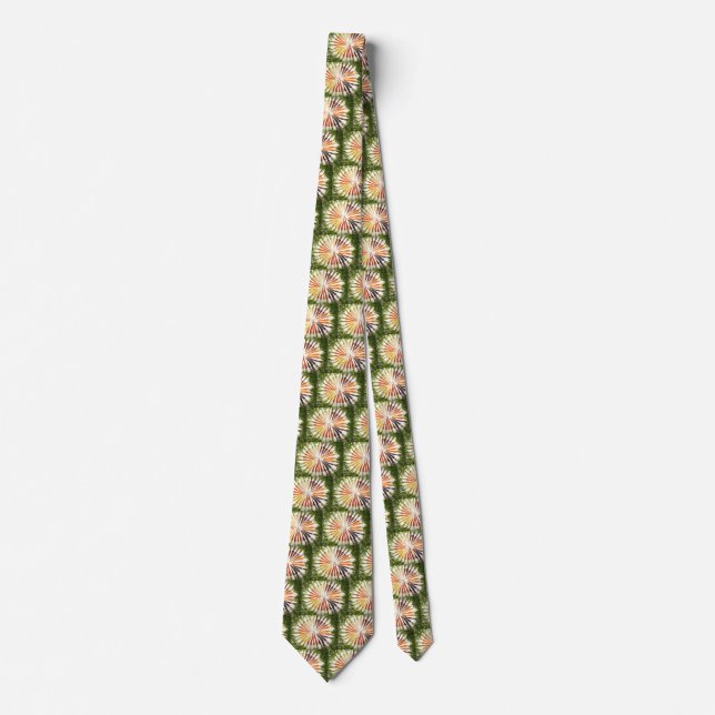 Carrot Vegetables Colourful Rainbow Pattern Garden Tie (Front)