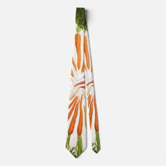 Carrot Vegetables Colourful Rainbow Pattern Garden Tie