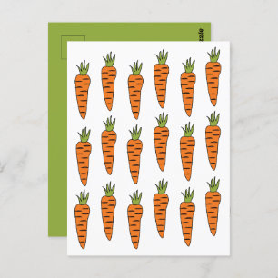 Carrot Vegetables Veggie Postcard