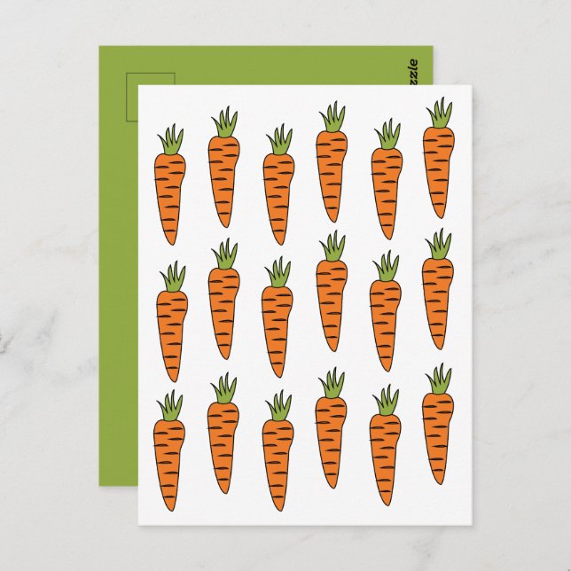 Carrot Vegetables Veggie Postcard (Front/Back)