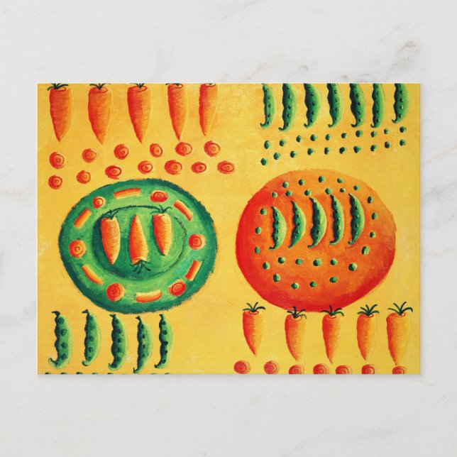 Carrots and Peas Painting Postcard (Front)