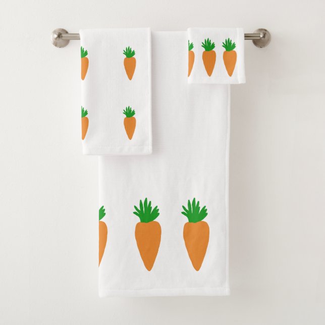 "Carrots" Bath Towel Set  (Insitu)