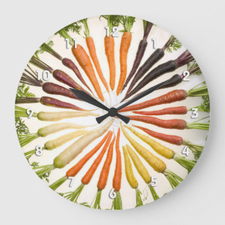 Carrots in a Circle Large Clock