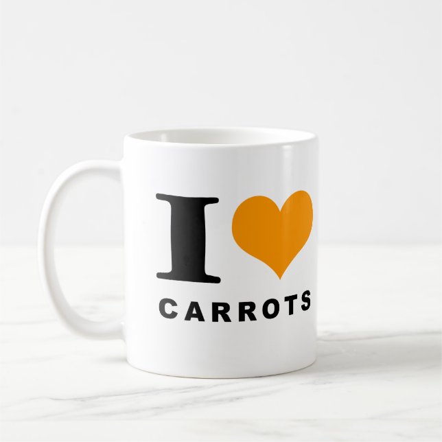 Carrots lover, I love carrots Coffee Mug (Left)
