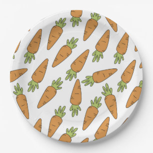 Carrots Paper Plate