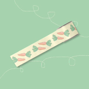 Carrots Pattern Yellow Spring Ribbon Ribbon Satin Ribbon