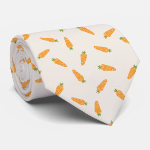 Carrots Vegetable pattern Tie