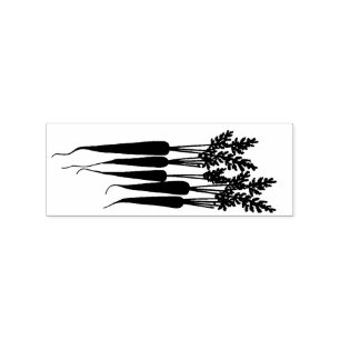 Carrots Vegetarian Vegan Rubber Stamp
