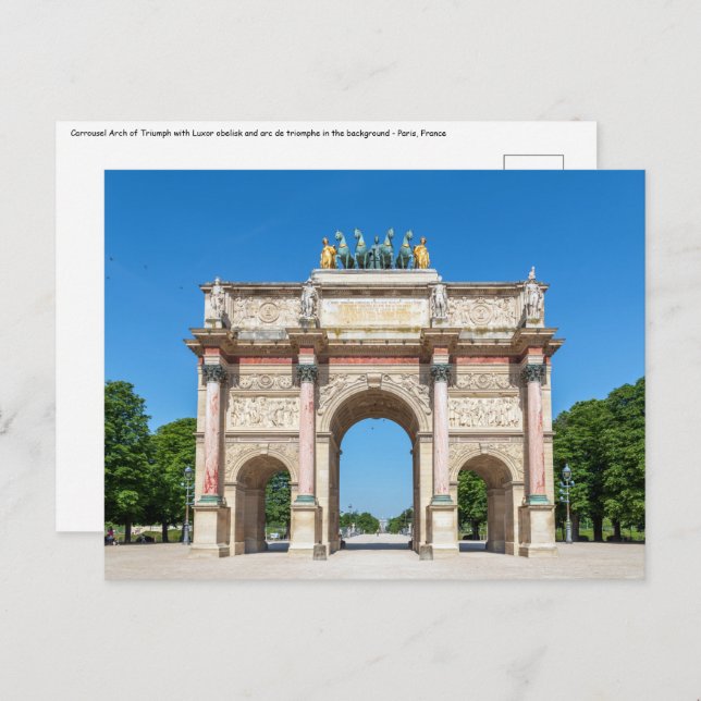 Carrousel Arch of Triumph in Paris, France Postcard (Front/Back)