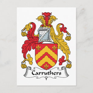 Carruthers Family Crest Postcard