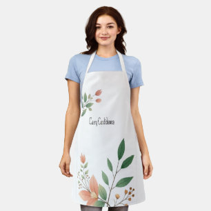 Carry Confidence – Elegant Floral Empowerment Art Apron