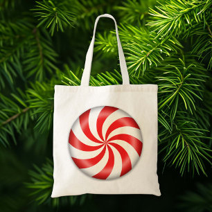 Carry Holiday Peppermint Candy Tote Bag