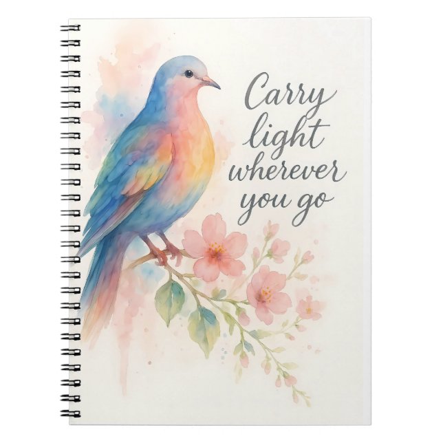 Carry Light Wherever You Go Notebook (Front)