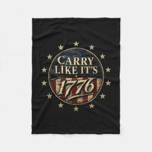 Carry like it's 1776 patriotic vintage freedom fleece blanket