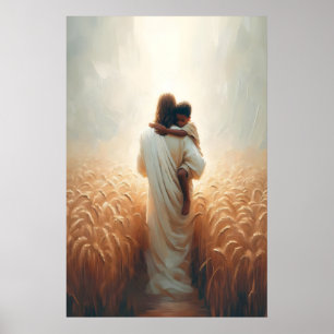 Carry Me Jesus and Black Child Black Christian Poster