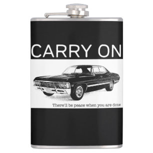 Carry On 1967 Chevrolet Impala Tribute Design Hip Flask