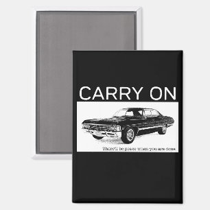 Carry On 1967 Chevrolet Impala Tribute Design Magnet