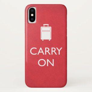 CARRY ON - Luggage - Funny Red Case-Mate iPhone Case