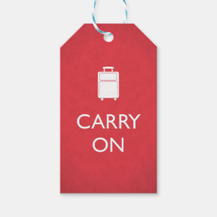 CARRY ON - Luggage - Funny Red Gift Tags