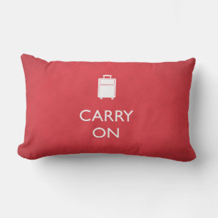 CARRY ON - Luggage - Funny Red Pillow