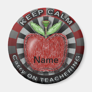Carry On Teacher Apple magnet