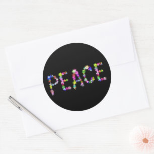 Carry Peace. Wear Love. Live Unity. Hold onto Hope Classic Round Sticker