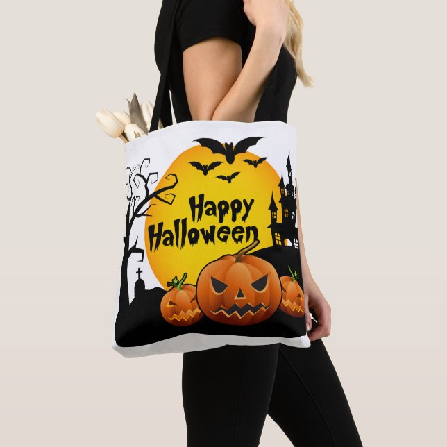 Carry the Spirit of Halloween Tote Bag (Close Up)