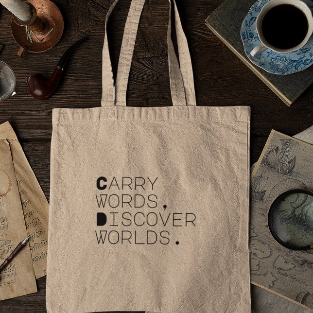 Carry Words Discover Words Book Lover Reader Gift Tote Bag (Shop now and embark on a thrilling expedition!)