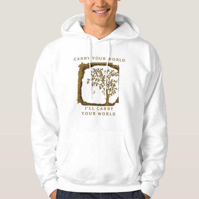 Carry Your World – Golden Design Hoodie (Front)