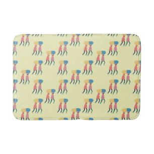 Carrying A Pill Pattern Bath Mat