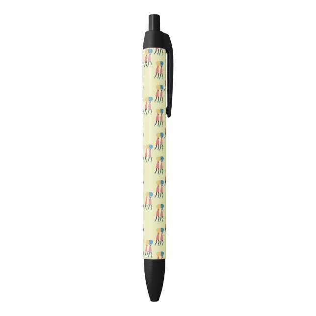 Carrying A Pill Pattern Black Ink Pen (Bottom (Vertical))