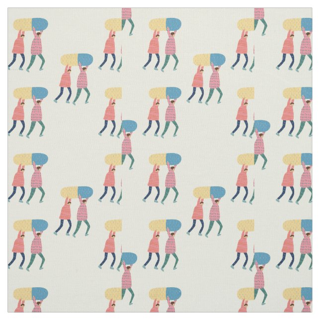 Carrying A Pill Pattern Fabric (Swatch)
