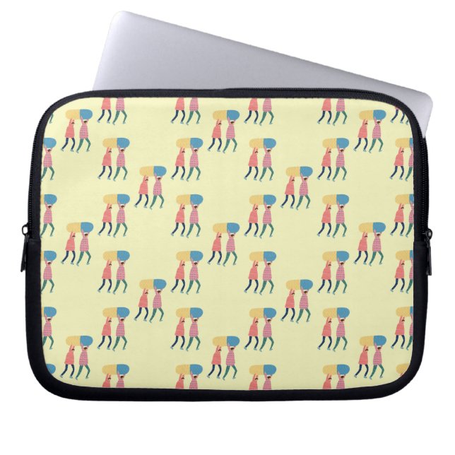 Carrying A Pill Pattern Laptop Sleeve (Front)