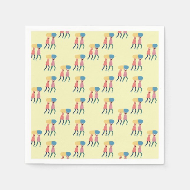Carrying A Pill Pattern Napkin (Front)
